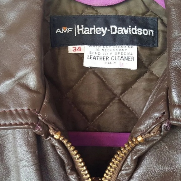 Vintage 70s Harley Davidson Leather Jacket 34 S - Picture 6 of 8
